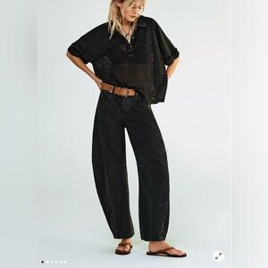Free People We the Free Good Luck Mid Rise Barrel Jean